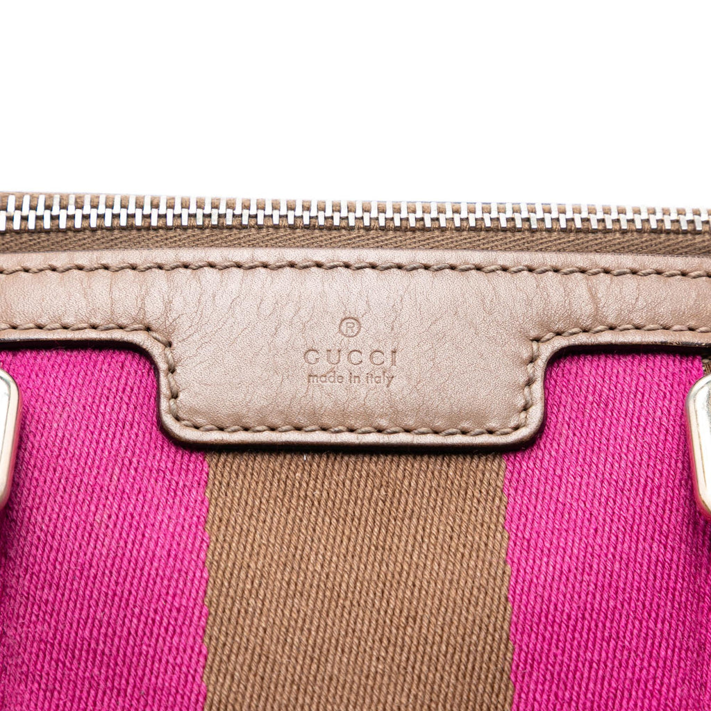 Gucci Medium GG Canvas Web Joy Boston Bag