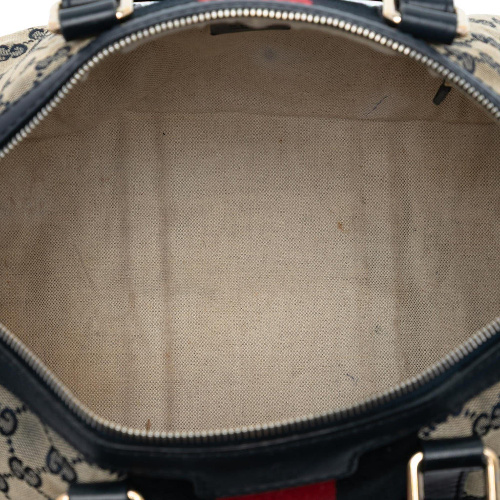 Gucci Medium GG Canvas Web Joy Boston Bag