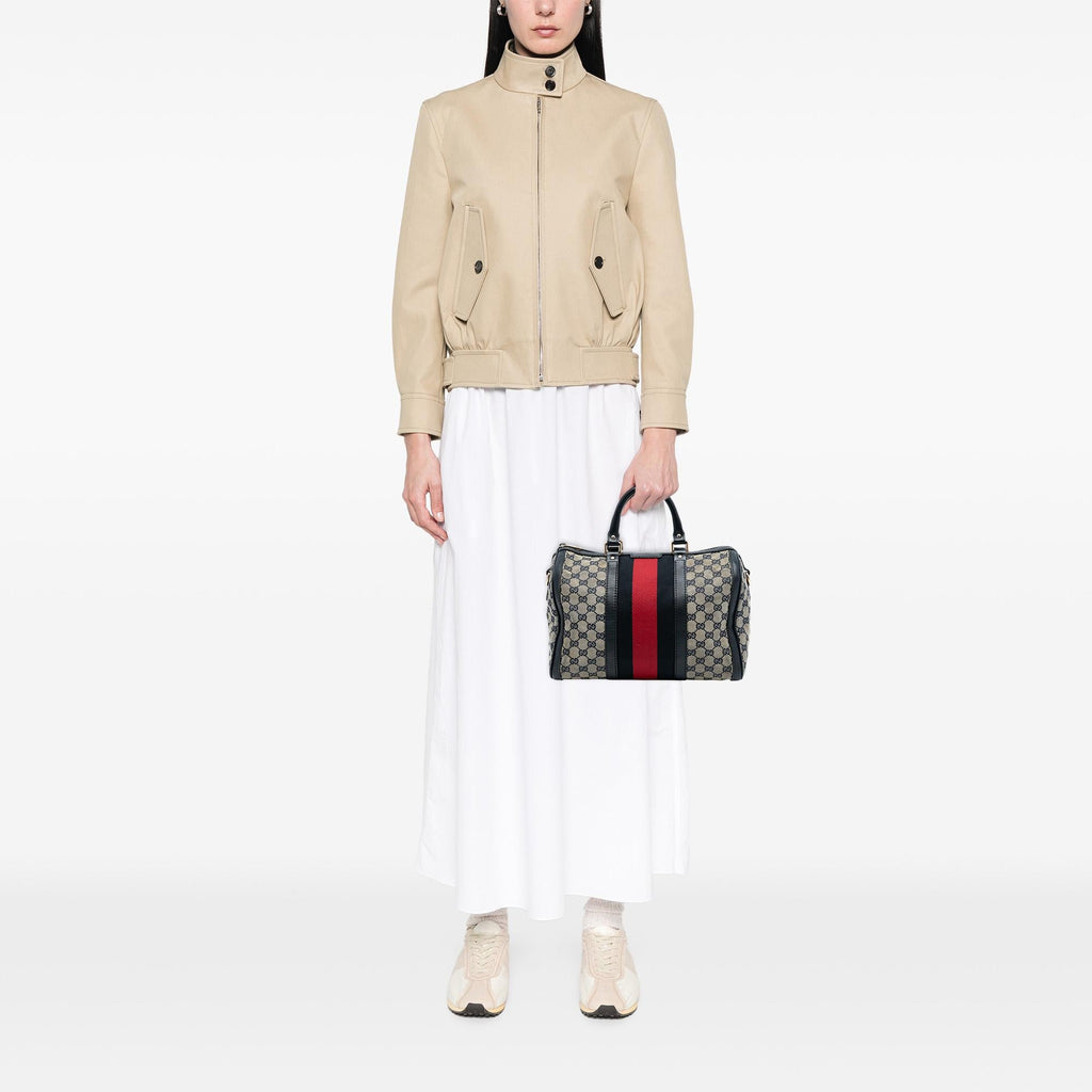 Gucci Medium GG Canvas Web Joy Boston Bag