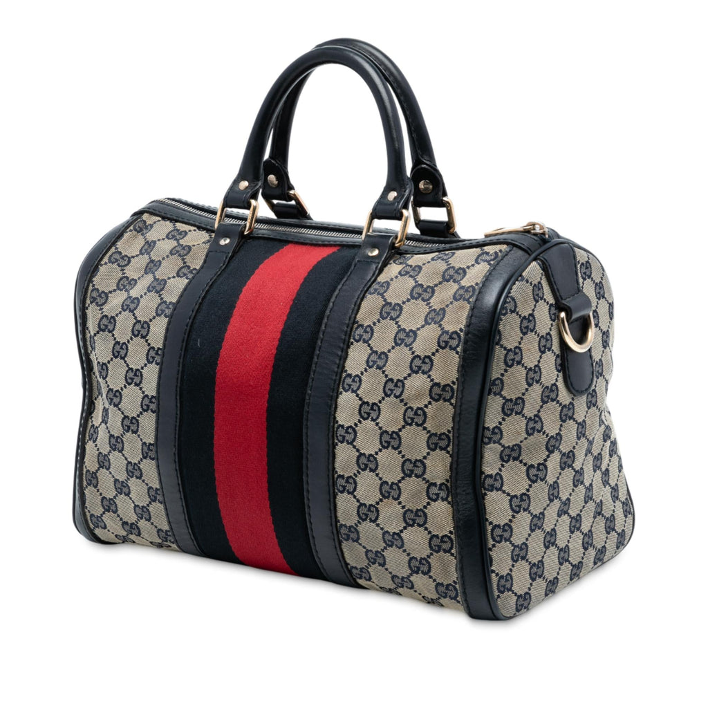 Gucci Medium GG Canvas Web Joy Boston Bag