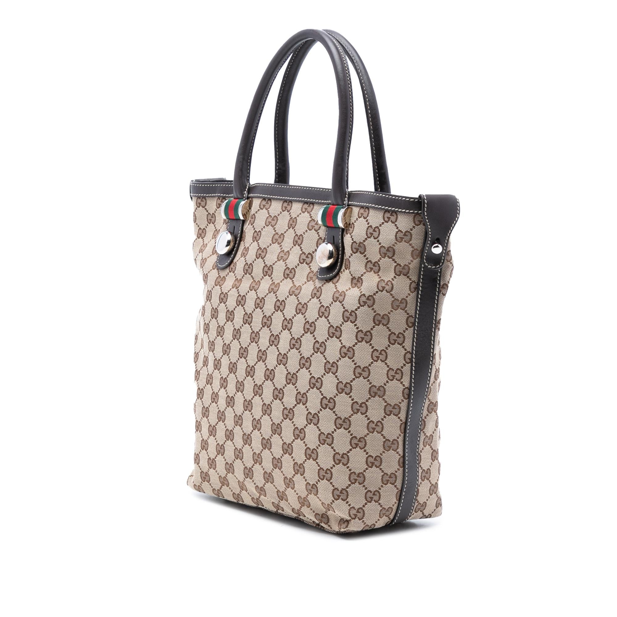 Gucci Medium GG Canvas Web Match Ball Tote