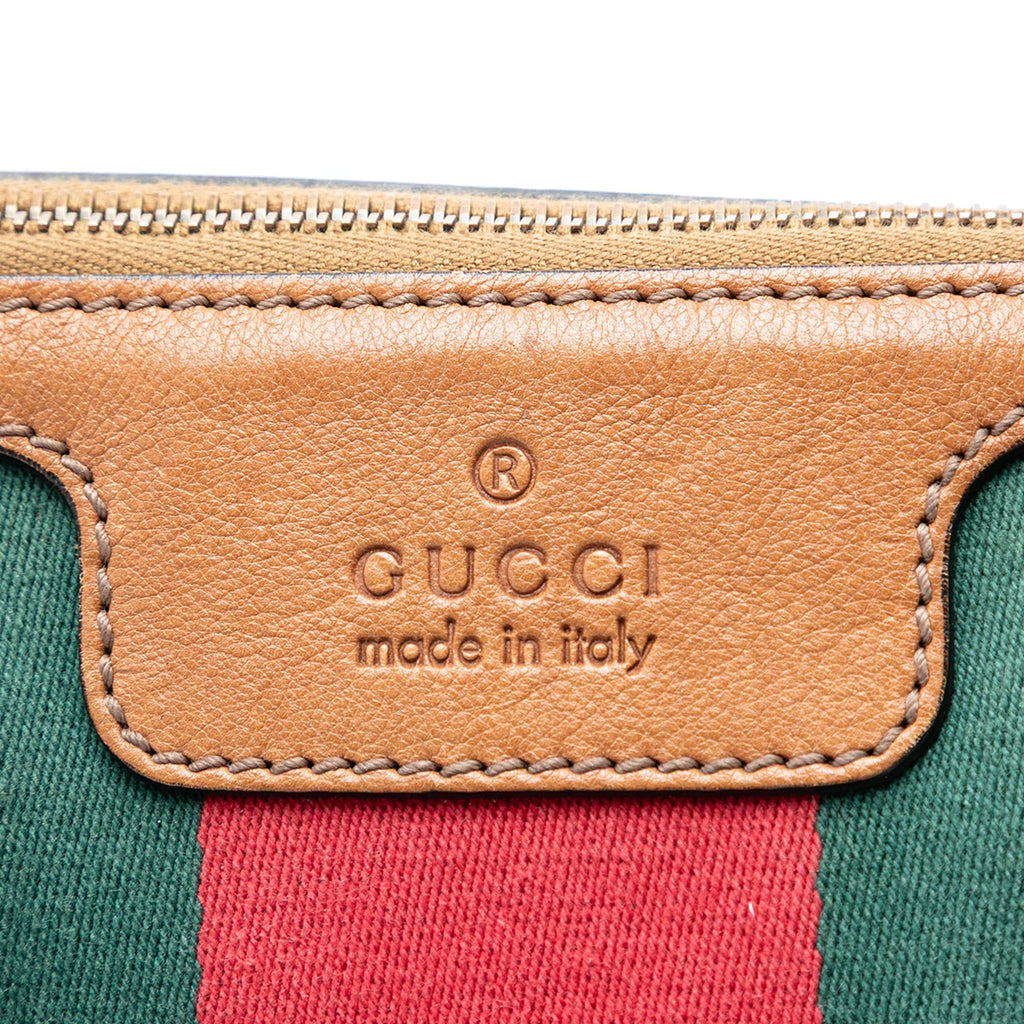 Gucci Medium GG Canvas Web Rania Top Handle Bag