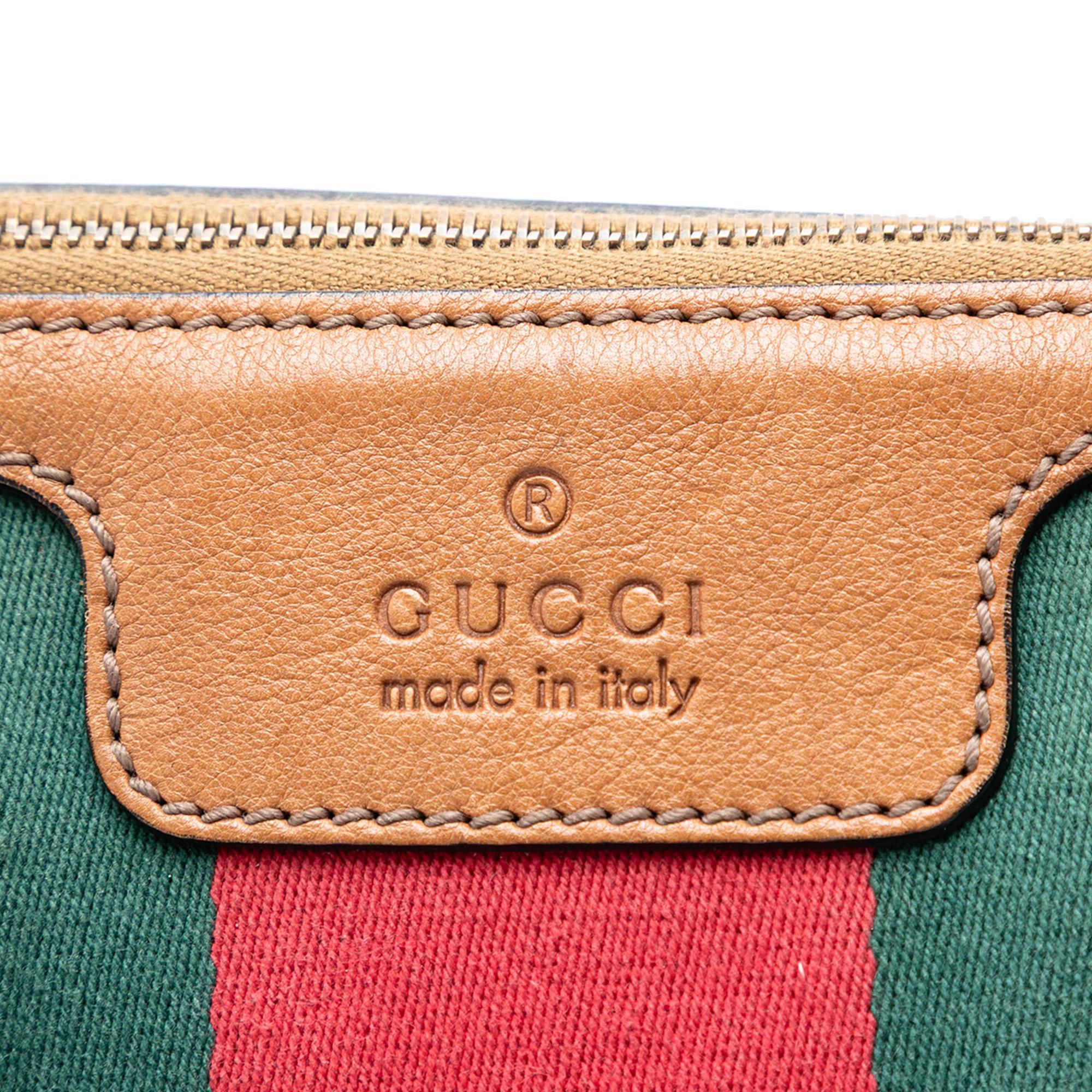 Gucci Medium GG Canvas Web Rania Top Handle Bag