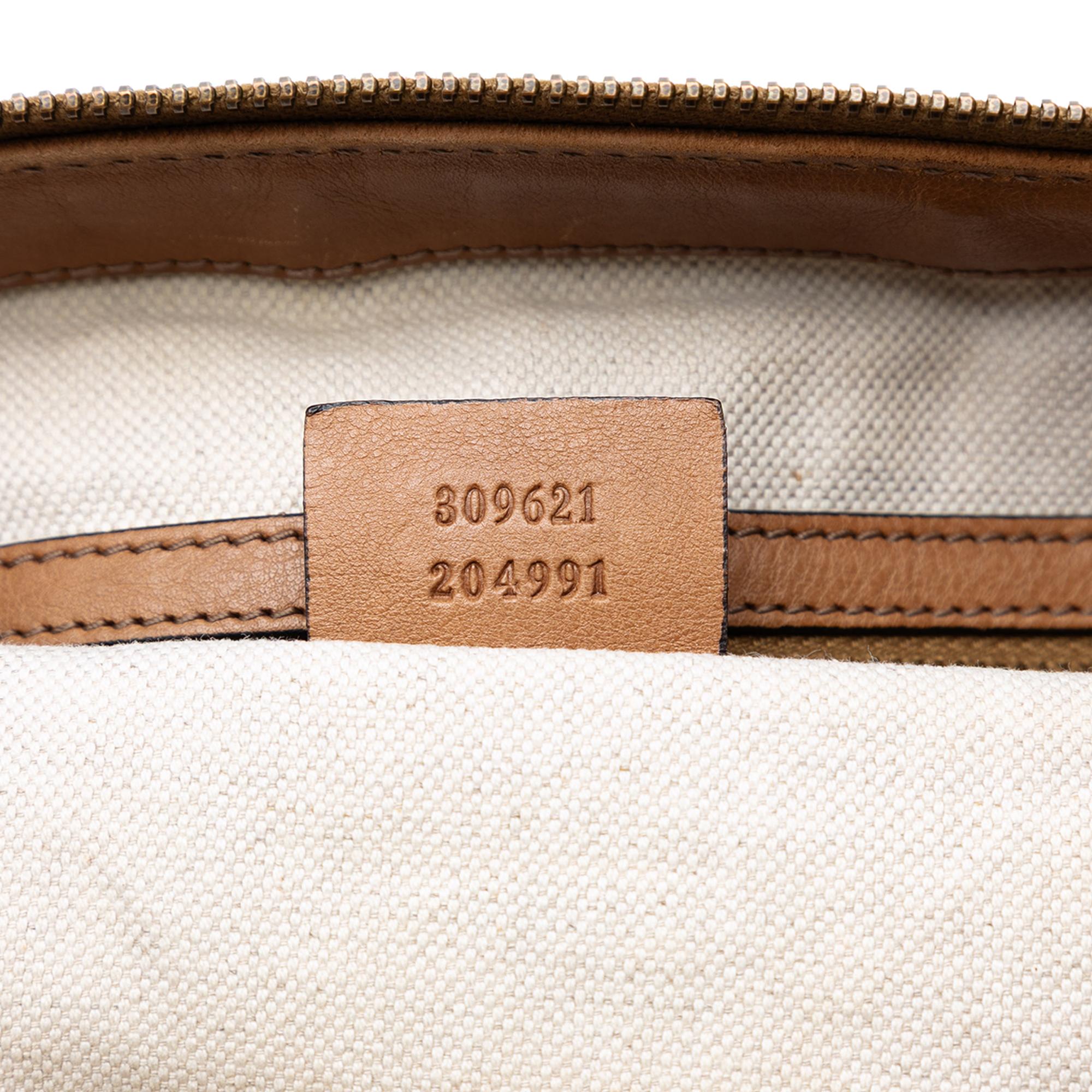 Gucci Medium GG Canvas Web Rania Top Handle Bag