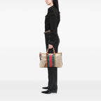 Gucci Medium GG Canvas Web Rania Top Handle Bag
