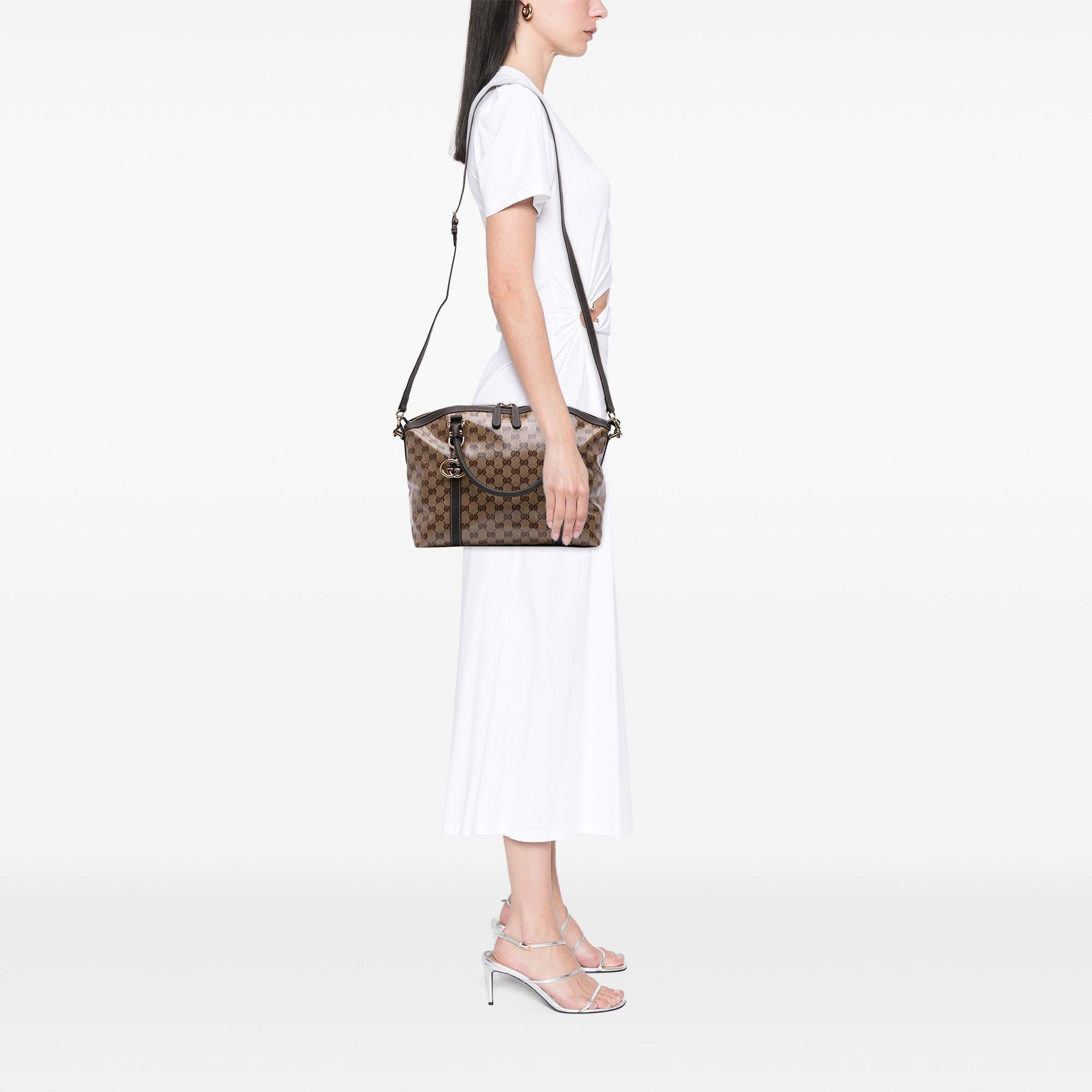 Gucci Medium GG Crystal Charm Dome Satchel