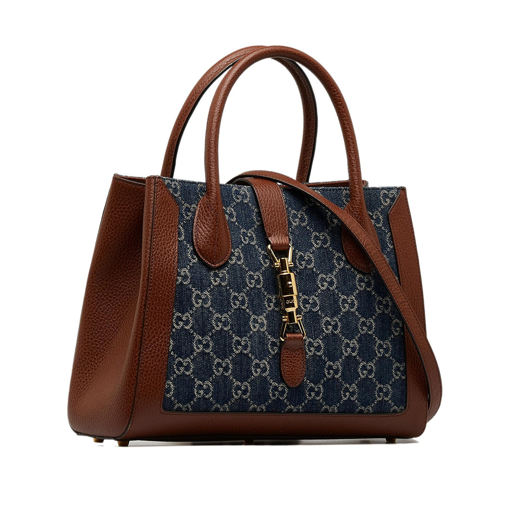 Gucci Medium GG Denim Jackie 1961 Tote (SHG-1r0eCA)