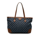 Gucci Medium GG Denim Ophidia Shopping Tote (SHG-TjQd49)