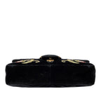 Gucci Medium GG Marmont Embroidered Matelasse Velvet Crossbody (SHG-0BOHzd)