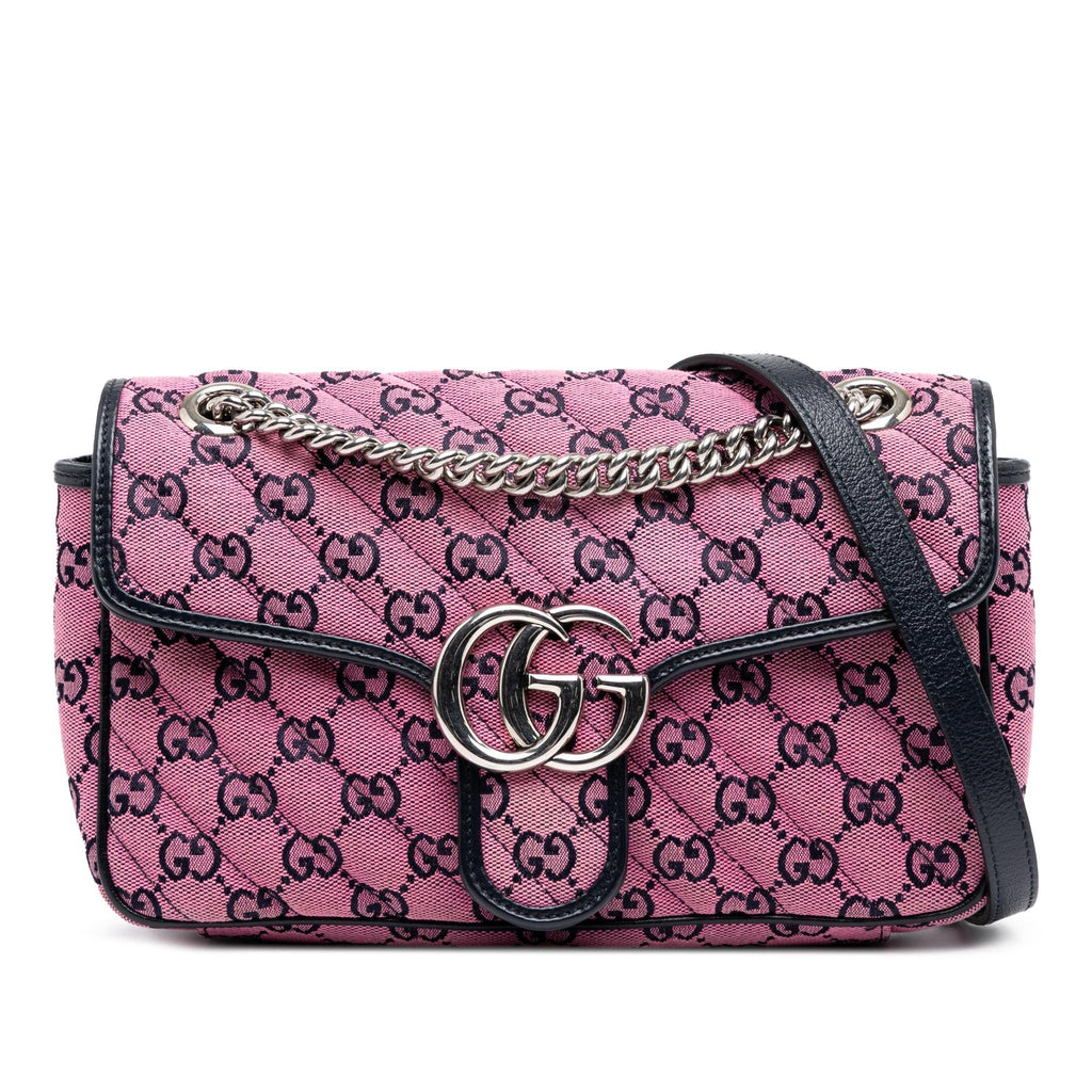 Gucci Medium GG Marmont Matelasse Diagonal GG Canvas Shoulder Bag