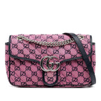 Gucci Medium GG Marmont Matelasse Diagonal GG Canvas Shoulder Bag