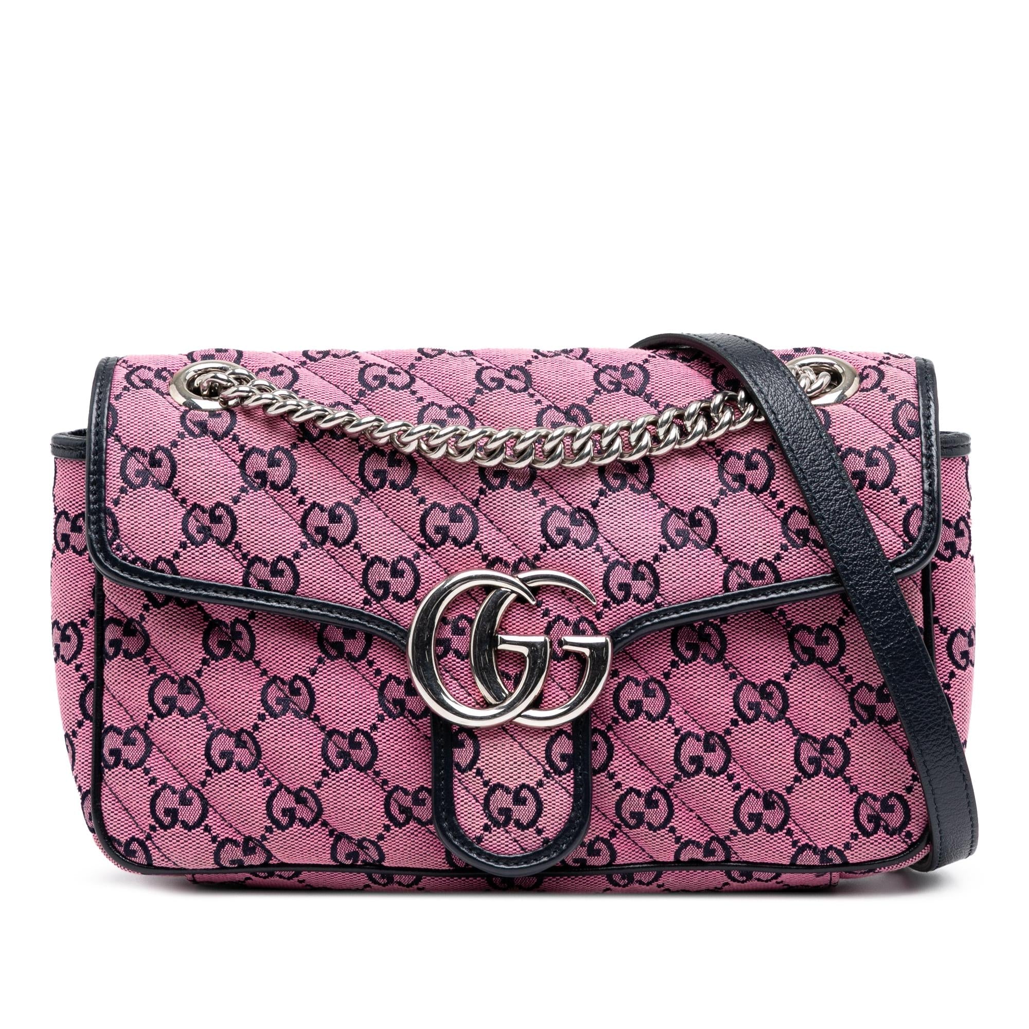 Gucci Medium GG Marmont Matelasse Diagonal GG Canvas Shoulder Bag