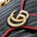 Gucci Medium GG Marmont Matelasse Diagonal Leather Torchon Shoulder Bag
