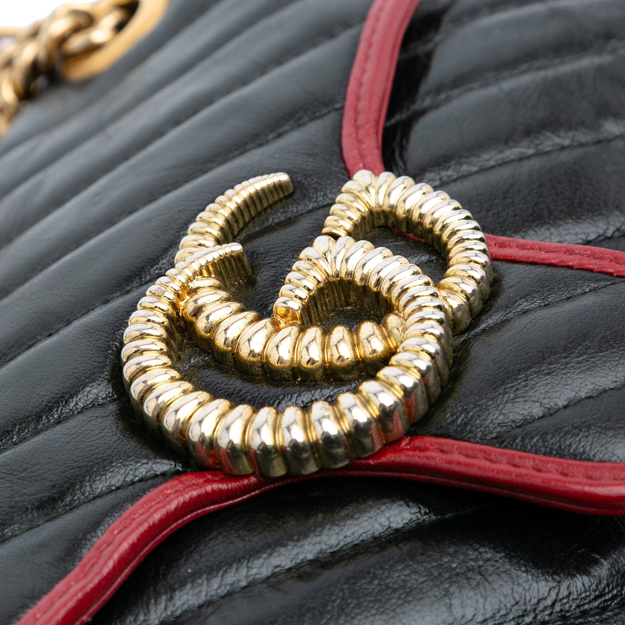 Gucci Medium GG Marmont Matelasse Diagonal Leather Torchon Shoulder Bag