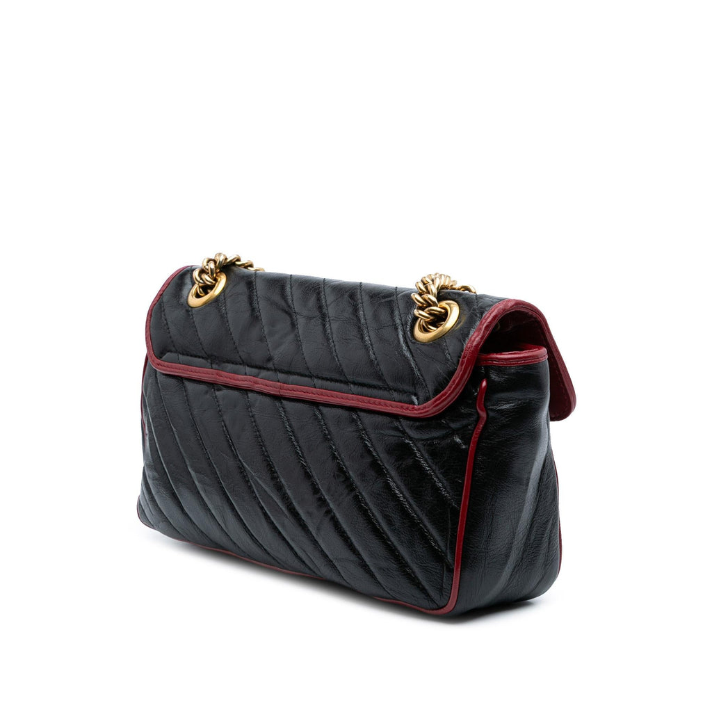 Gucci Medium GG Marmont Matelasse Diagonal Leather Torchon Shoulder Bag