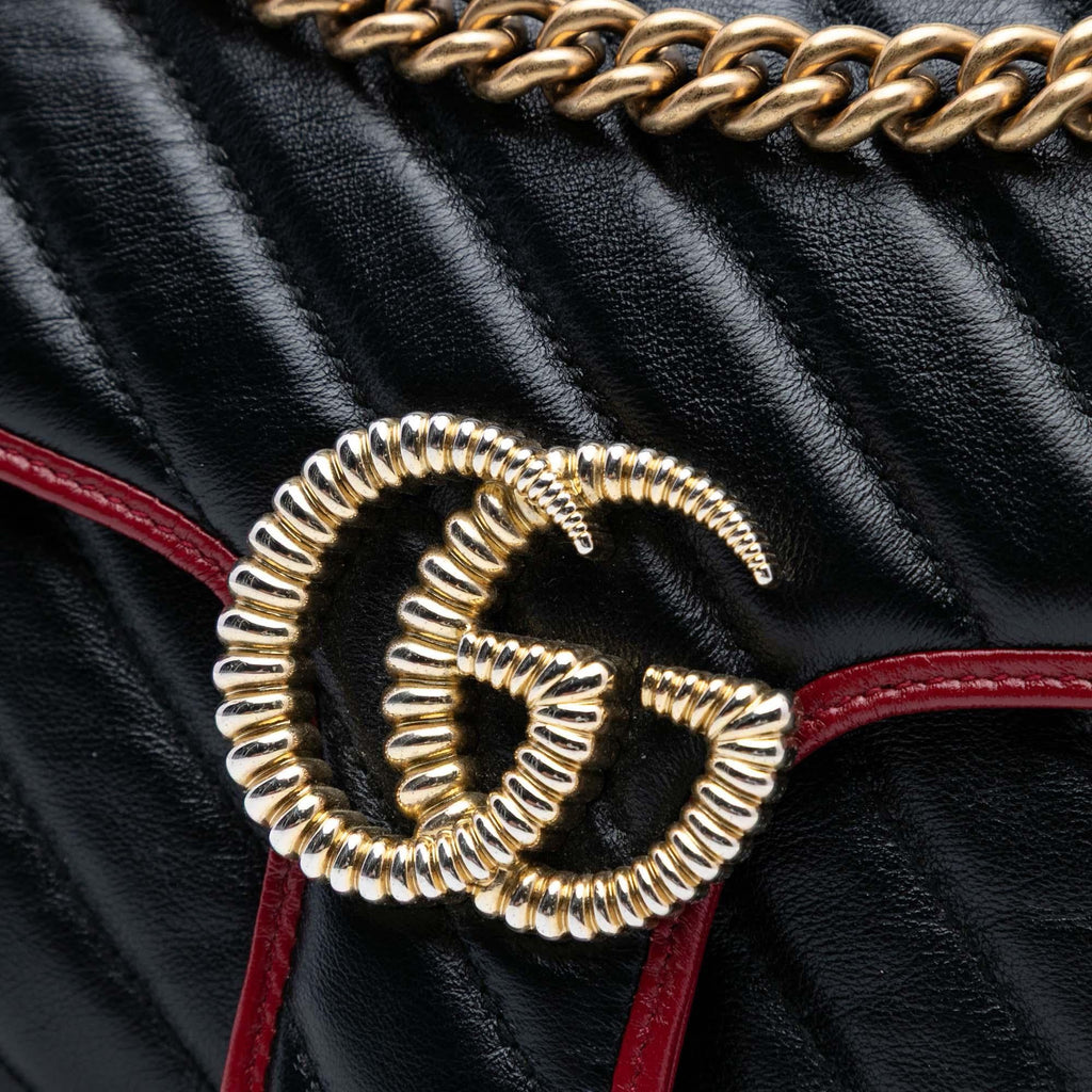 Gucci Medium GG Marmont Matelasse Diagonal Leather Torchon Shoulder Bag