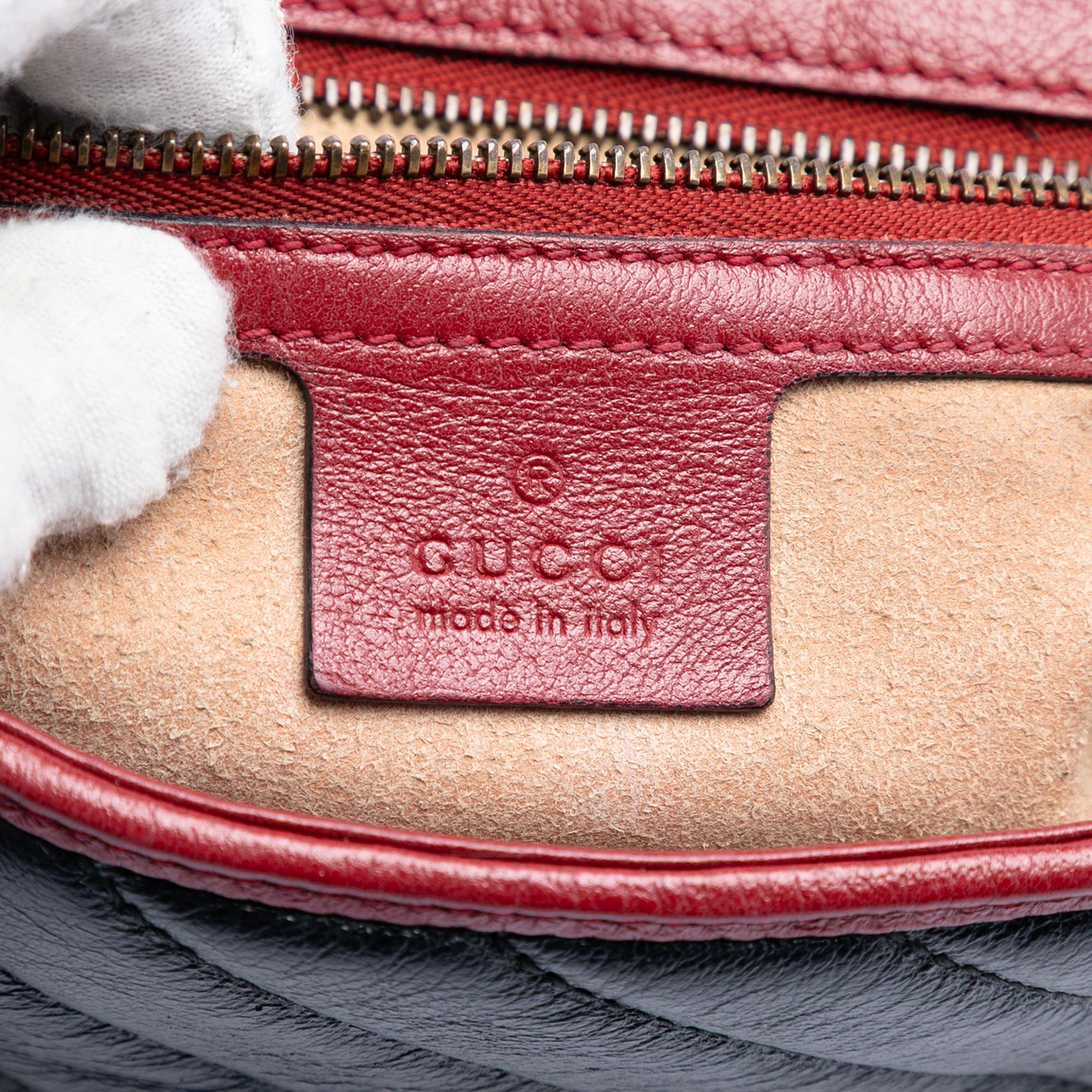 Gucci Medium GG Marmont Matelasse Diagonal Leather Torchon Shoulder Bag