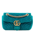 Gucci Medium GG Marmont Matelasse Velvet Shoulder Bag
