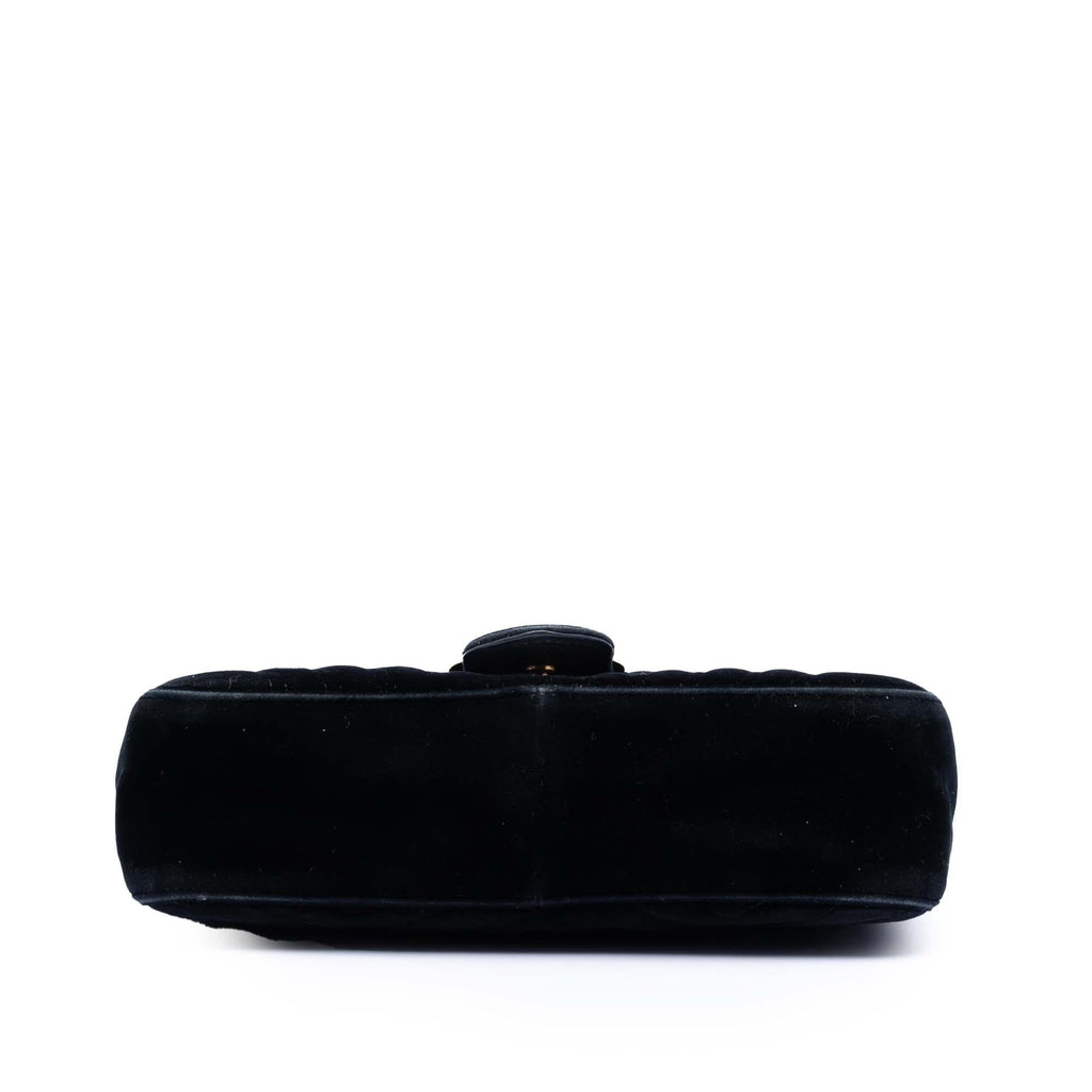 Gucci Medium GG Marmont Matelasse Velvet Shoulder Bag