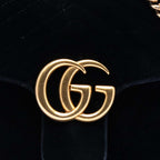 Gucci Medium GG Marmont Matelasse Velvet Shoulder Bag