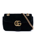 Gucci Medium GG Marmont Matelasse Velvet Shoulder Bag