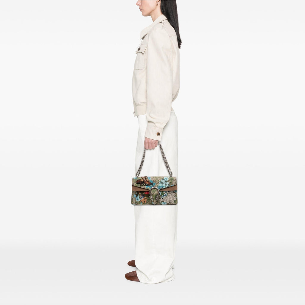Gucci Medium GG Supreme Blooms and Bee Dionysus Shoulder Bag