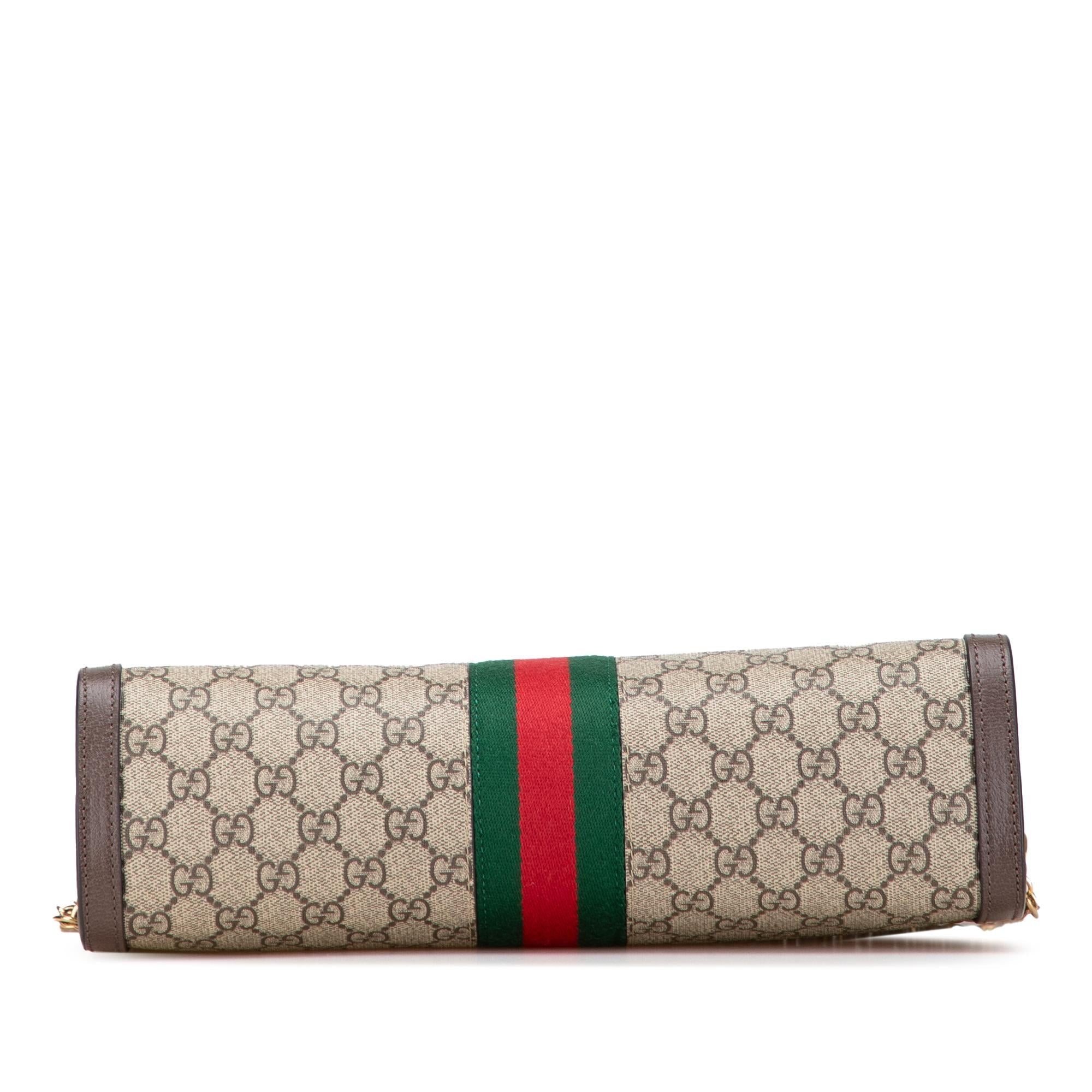 Gucci Medium GG Supreme Ophidia Web Chain Shoulder Bag