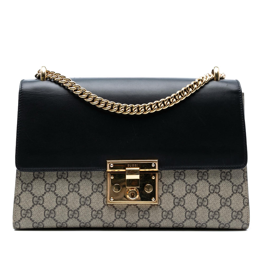 Gucci Medium GG Supreme Padlock Shoulder Bag
