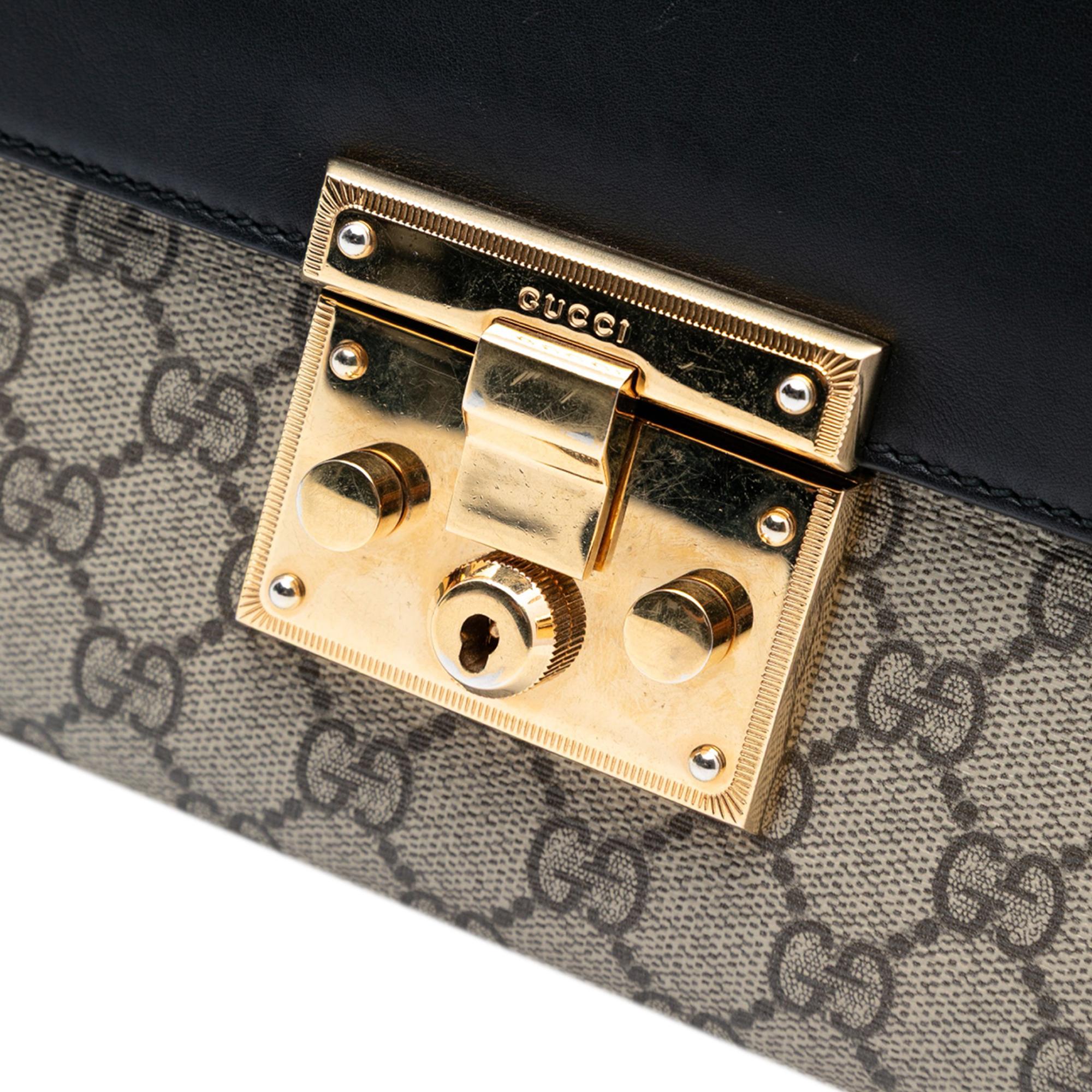 Gucci Medium GG Supreme Padlock Shoulder Bag