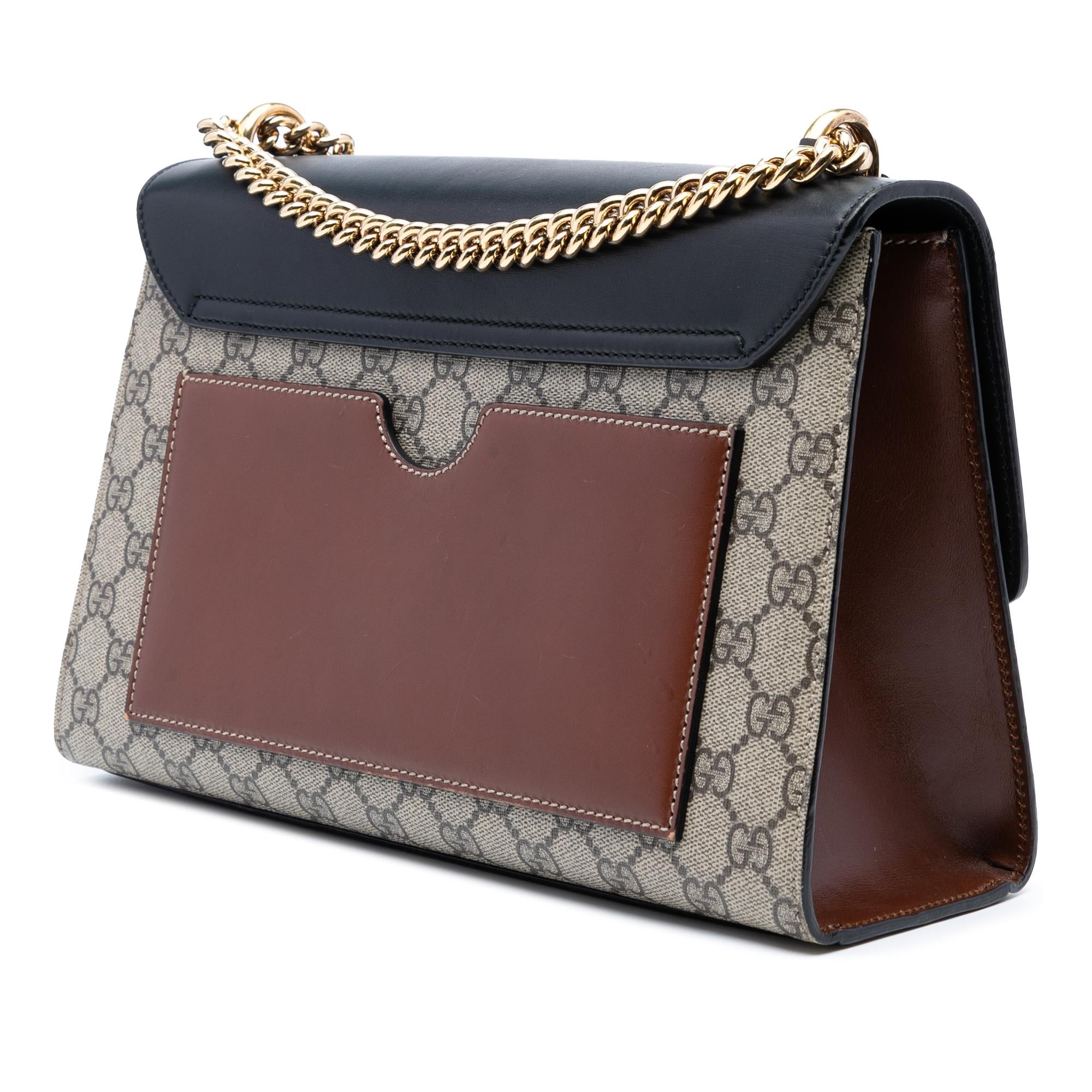 Gucci Medium GG Supreme Padlock Shoulder Bag