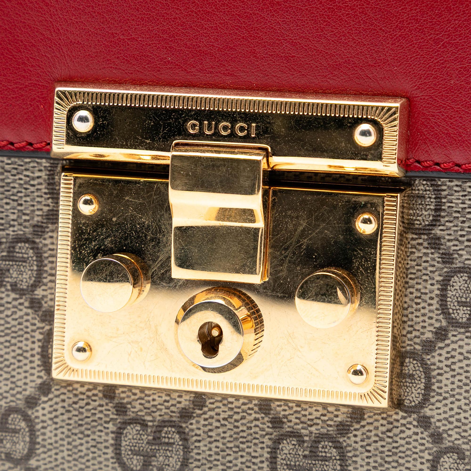Gucci Medium GG Supreme Padlock Shoulder Bag