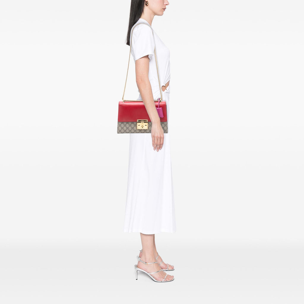 Gucci Medium GG Supreme Padlock Shoulder Bag