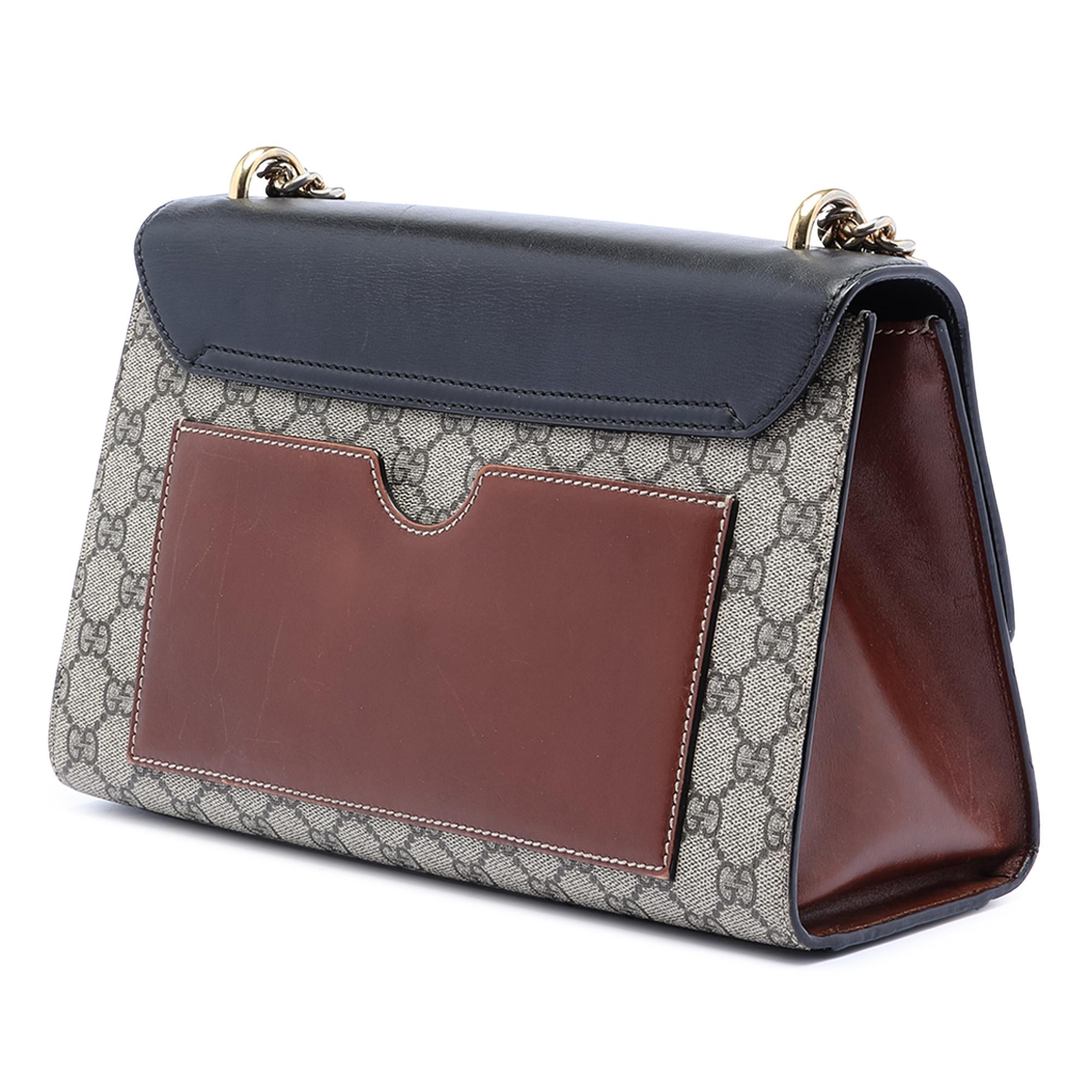 Gucci Medium GG Supreme Padlock Shoulder Bag