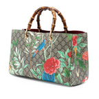Gucci Medium GG Supreme Tian Bamboo Shopper Satchel