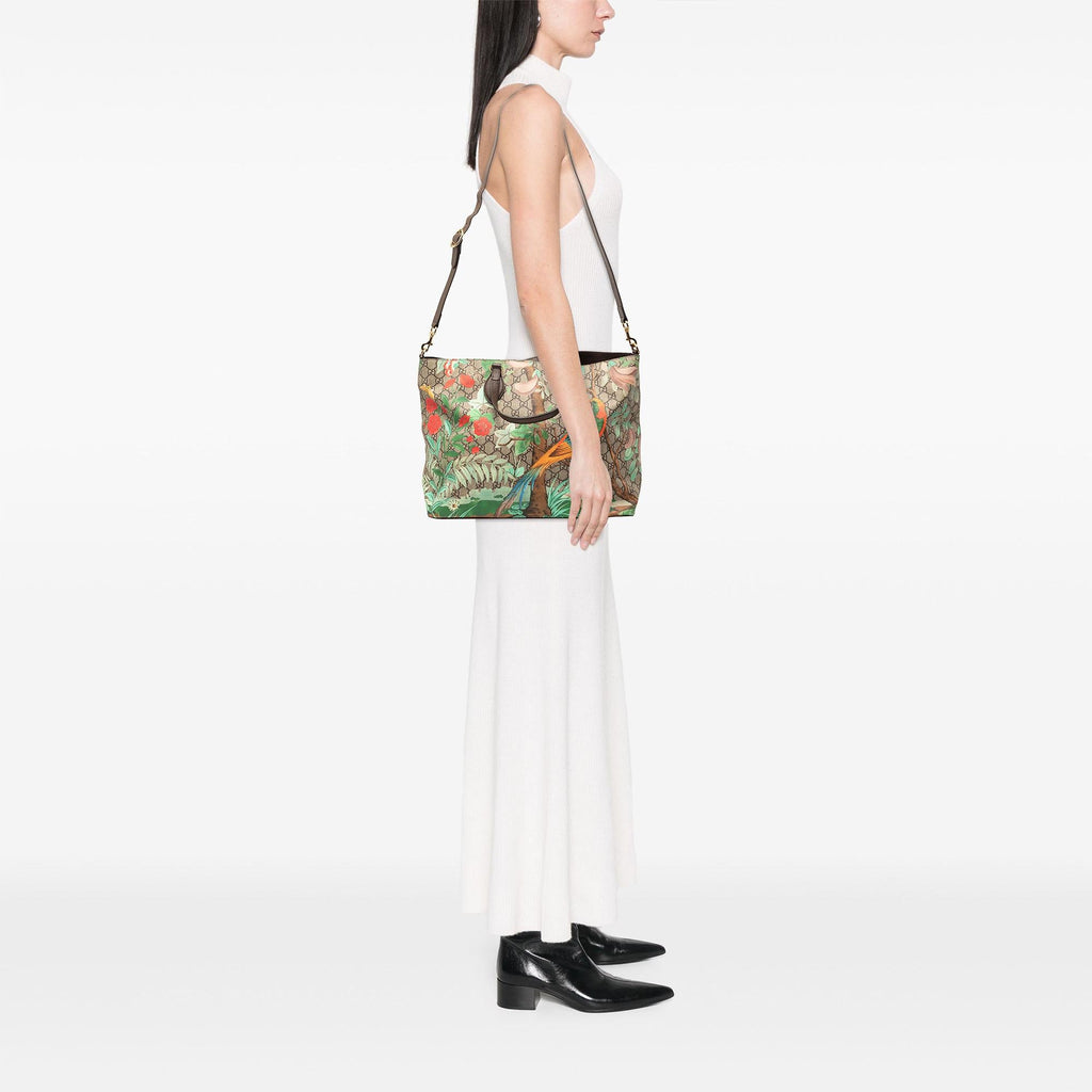 Gucci Medium GG Supreme Tian Convertible Soft Tote