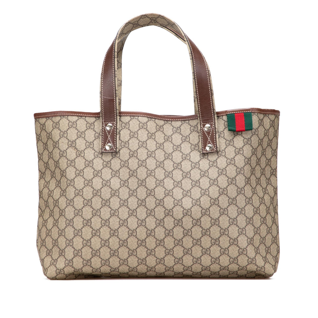 Gucci Medium GG Supreme Web Loop Tote