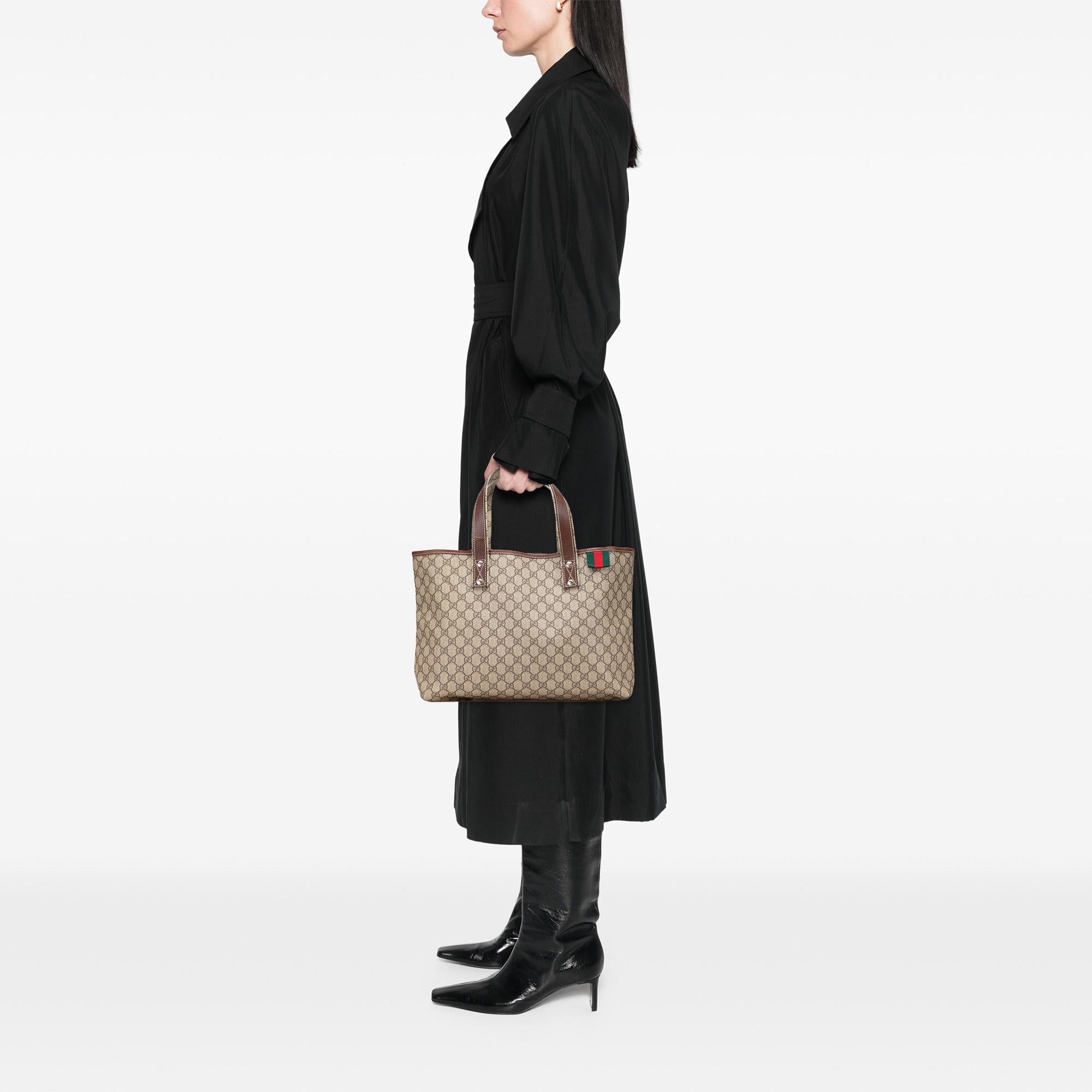 Gucci Medium GG Supreme Web Loop Tote