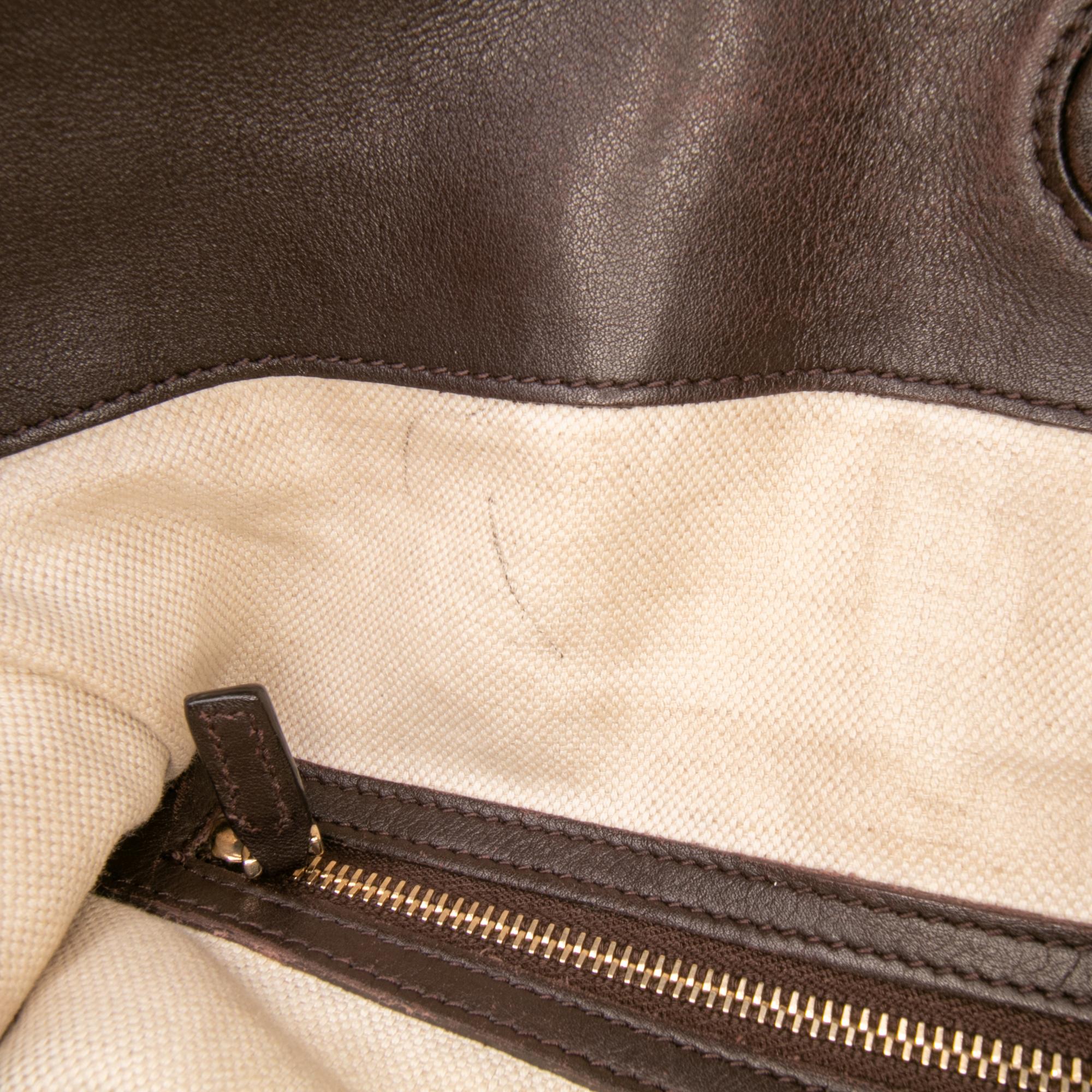 Gucci Medium Guccissima Bree Fold Over Tote