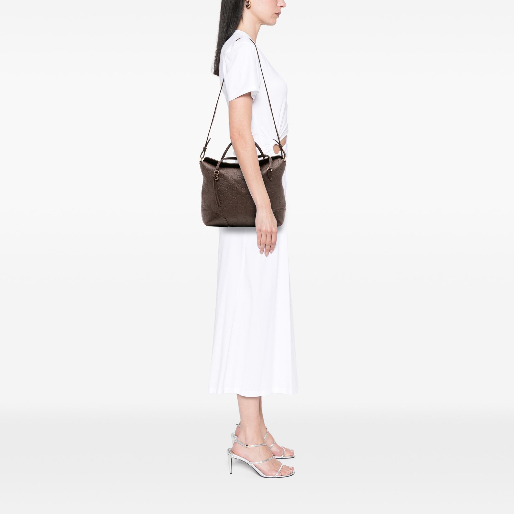 Gucci Medium Guccissima Bree Fold Over Tote