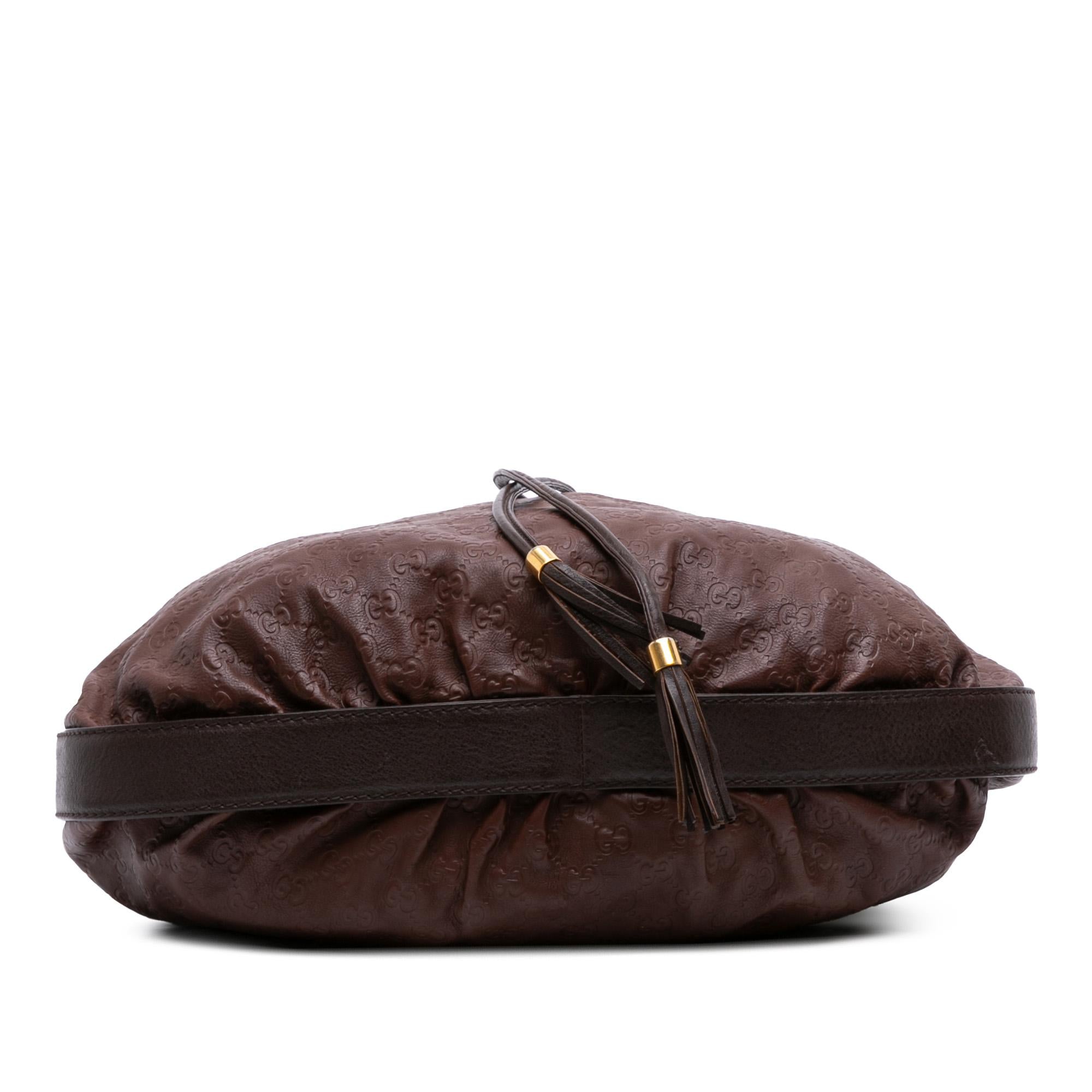 Gucci Medium Guccissima Interlocking Icon Drawstring Hobo