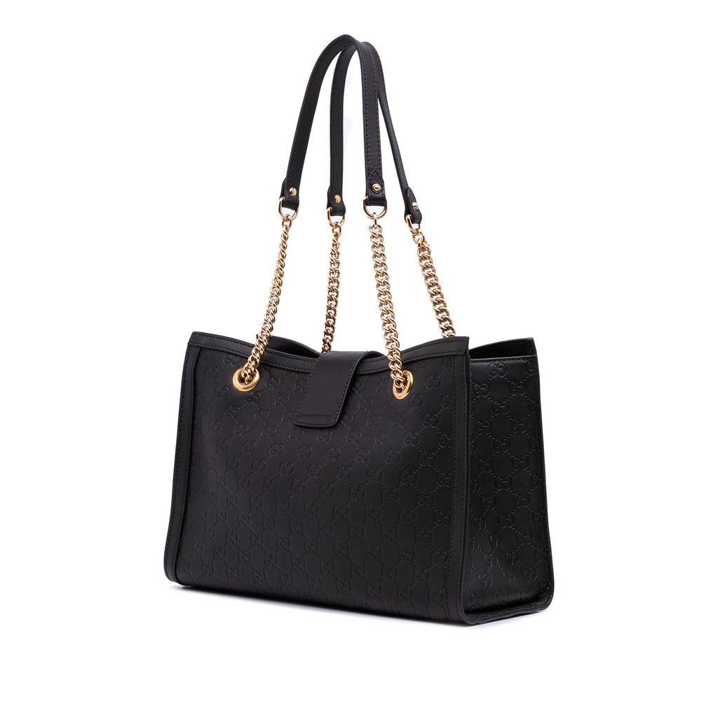 Gucci Medium Guccissima Padlock Tote