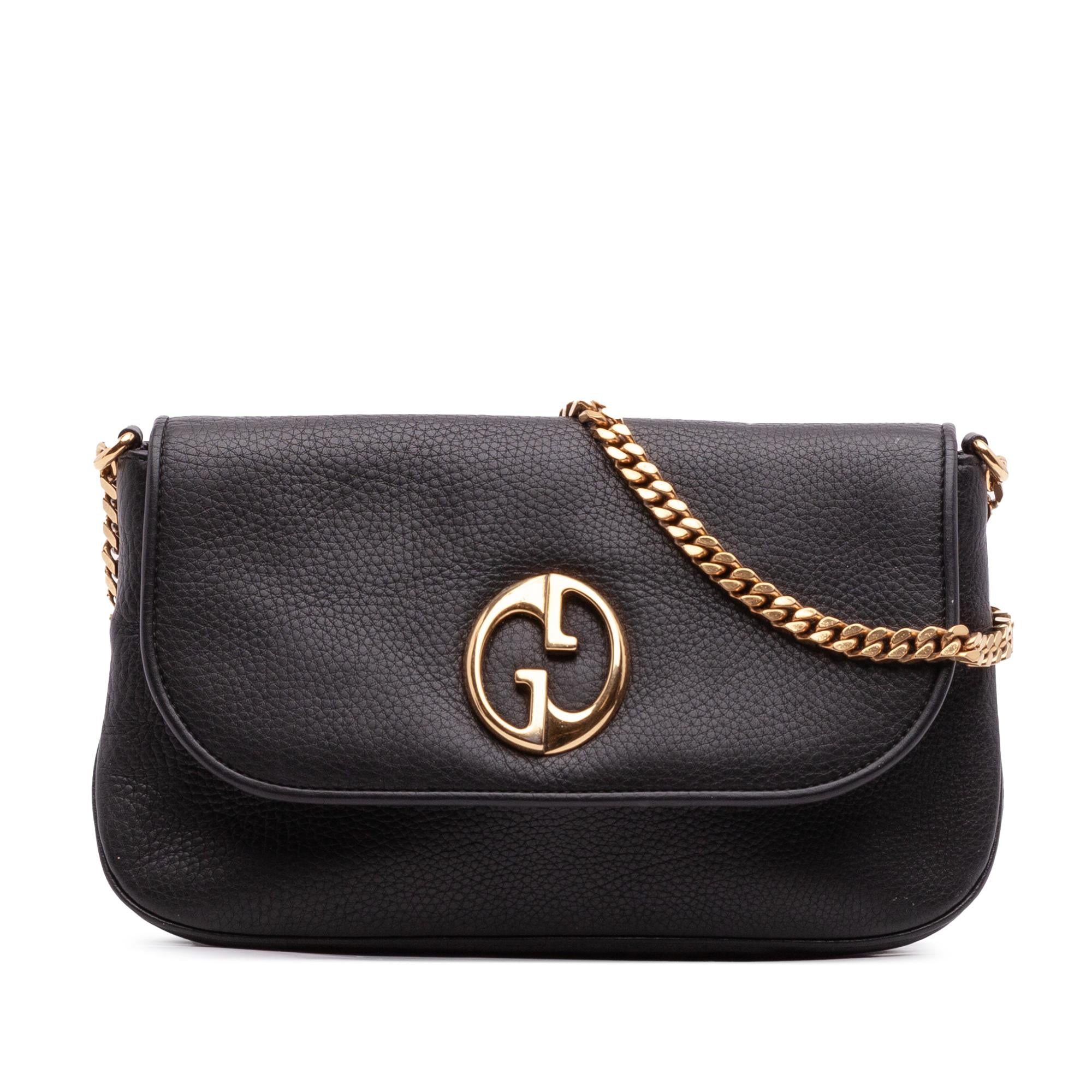 Gucci Medium Leather 1973 Chain Shoulder Bag