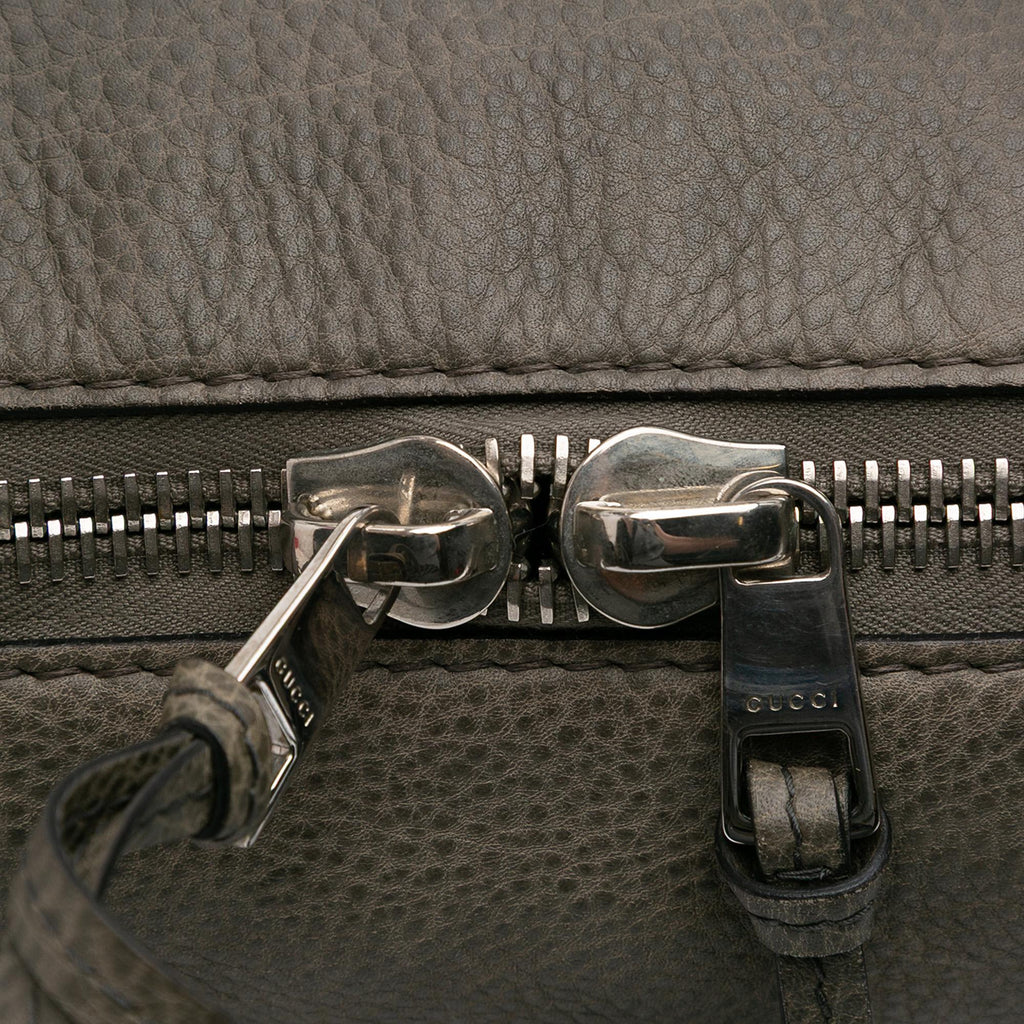 Gucci Medium Leather Bamboo Bar Tote