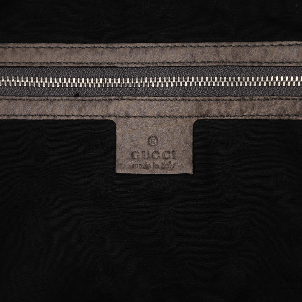 Gucci Medium Leather Bamboo Bar Tote