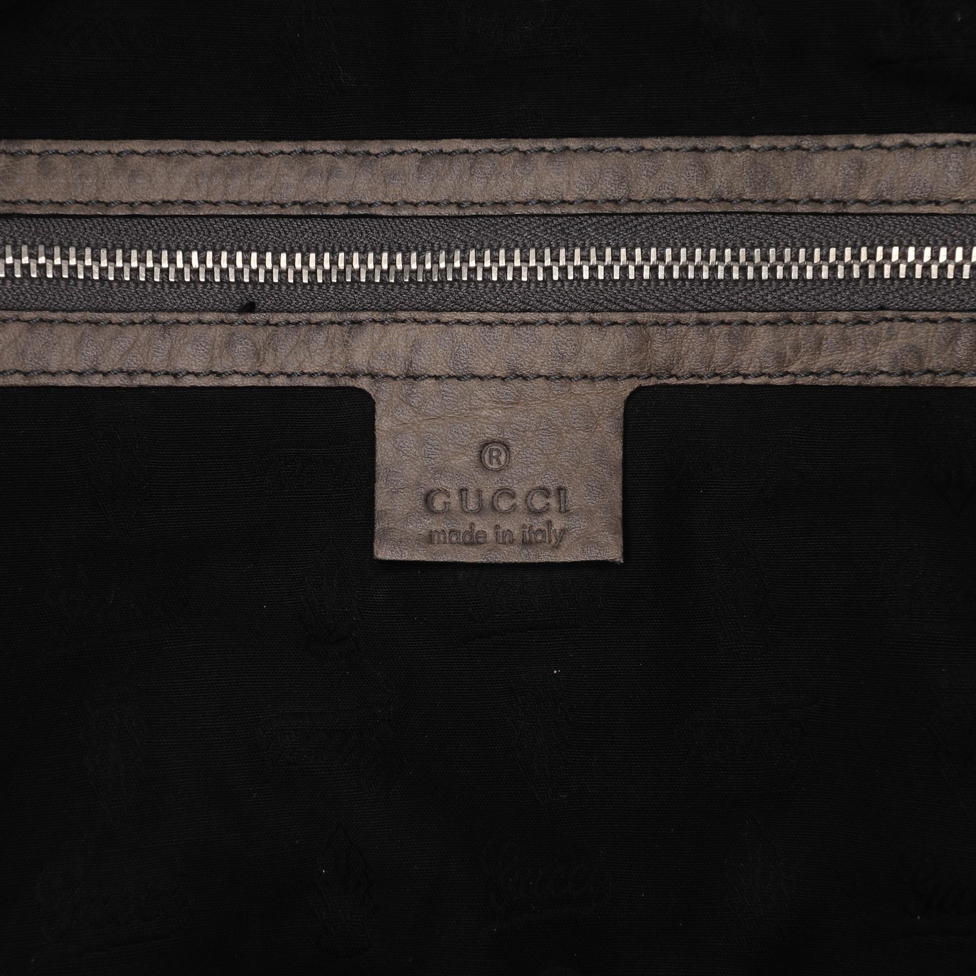 Gucci Medium Leather Bamboo Bar Tote