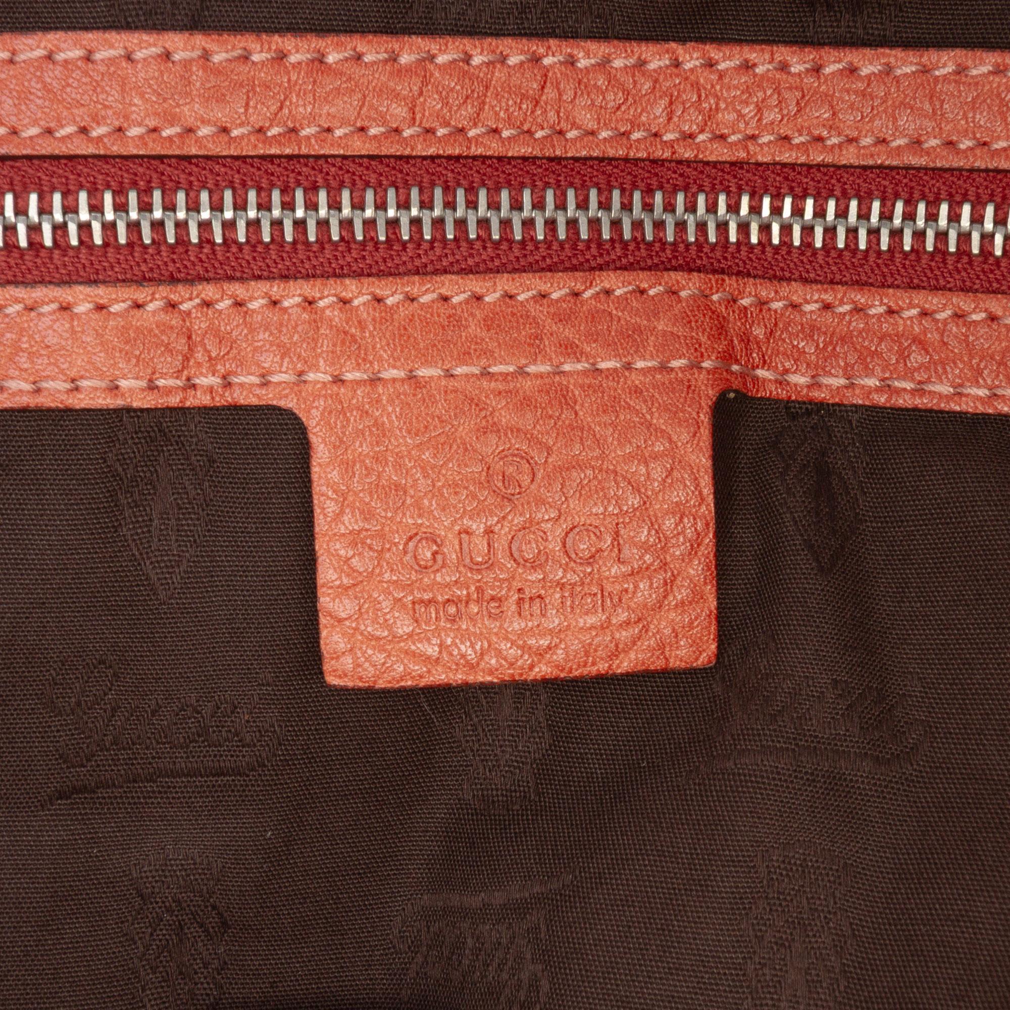 Gucci Medium Leather Bamboo Bar Tote