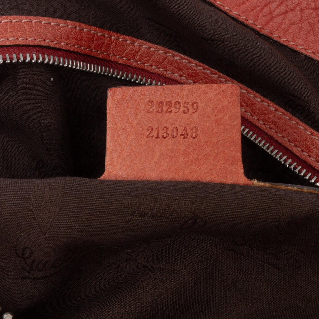 Gucci Medium Leather Bamboo Bar Tote