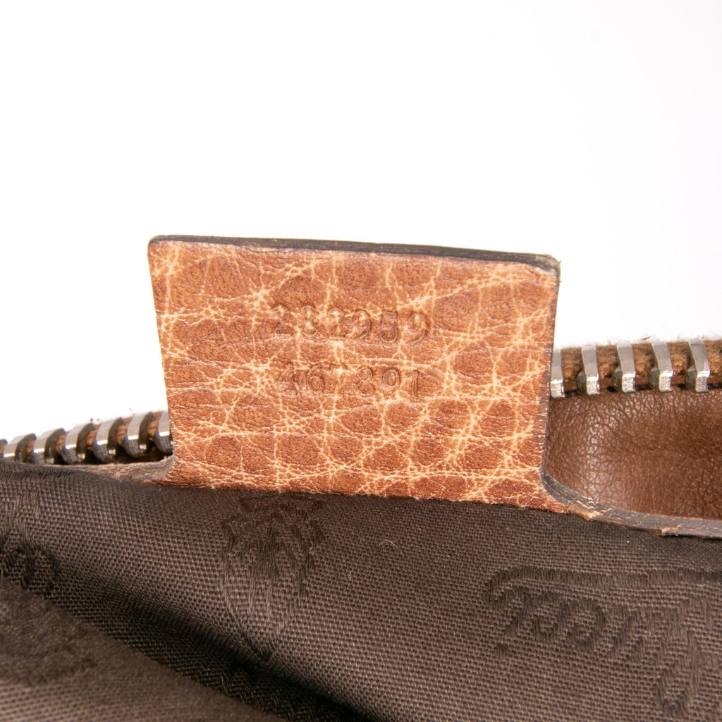 Gucci Medium Leather Bamboo Bar Tote
