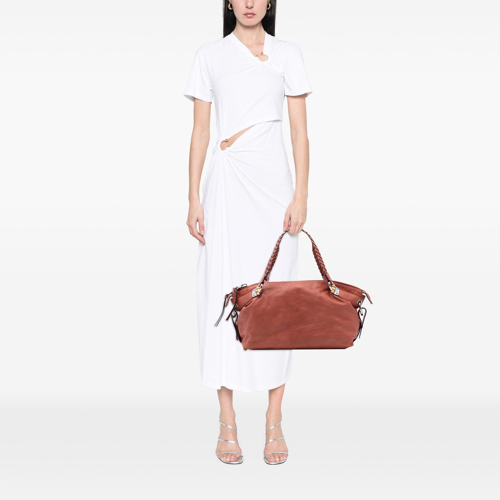 Gucci Medium Leather Bamboo Bar Tote