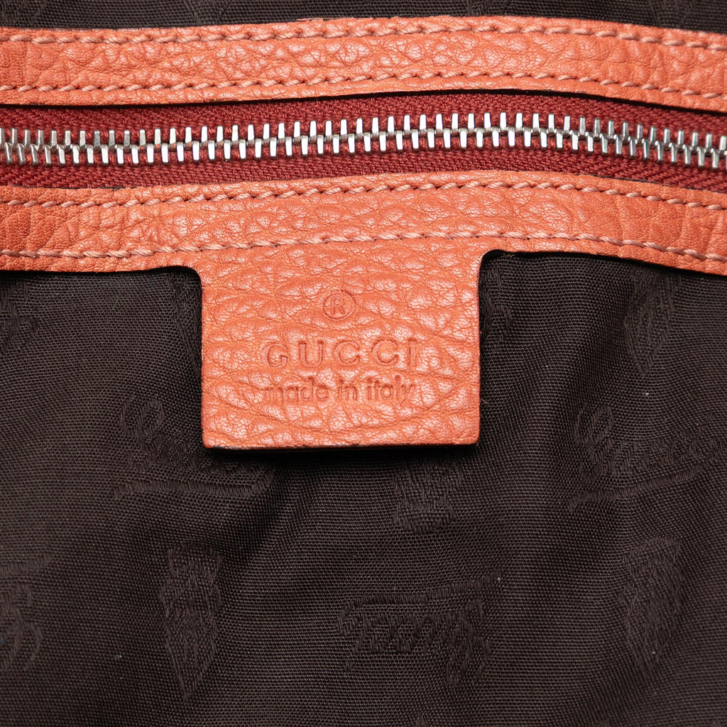Gucci Medium Leather Bamboo Bar Tote